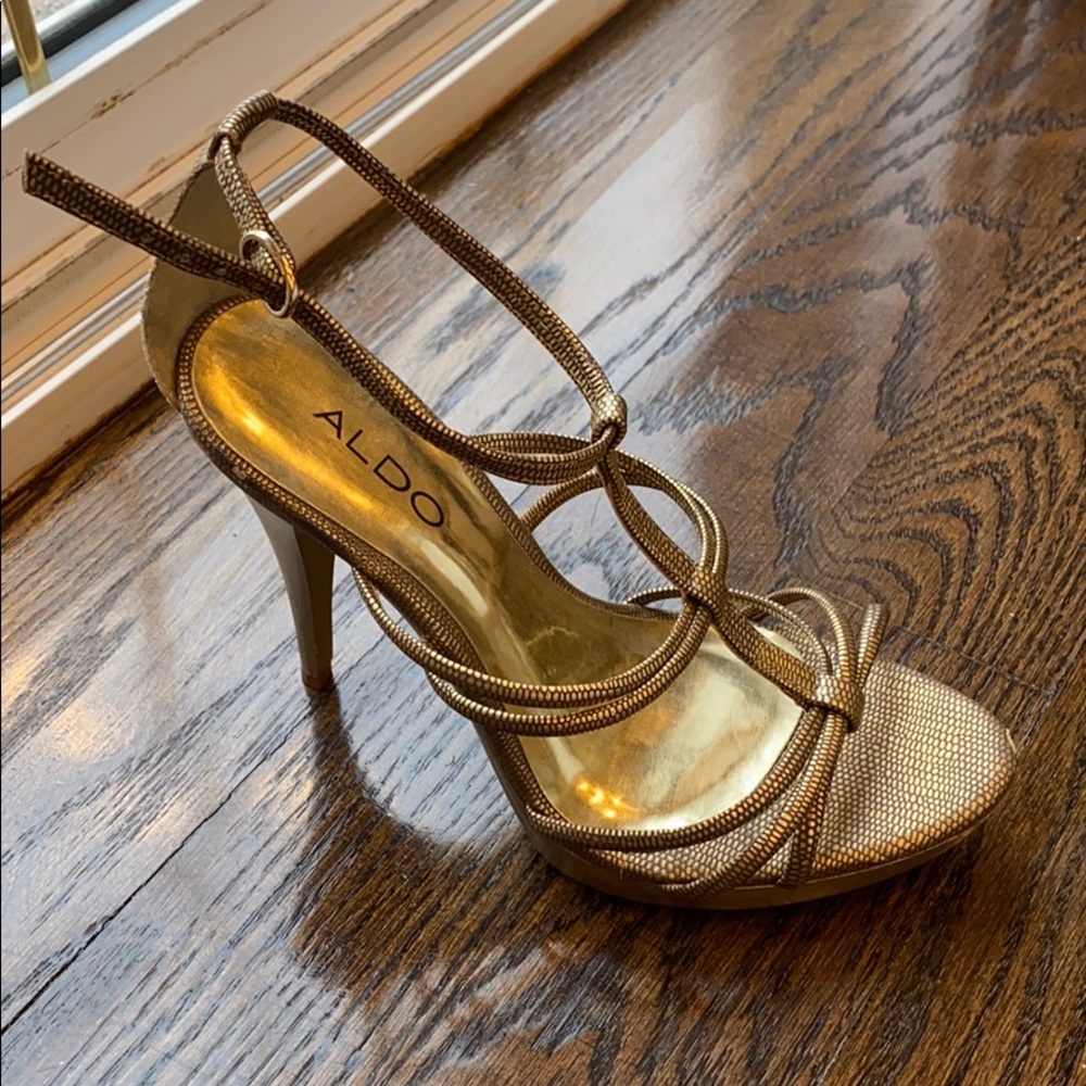 Aldo gold sandals